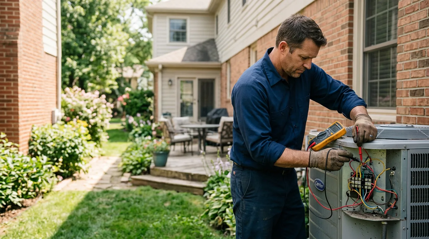 HVAC technician working near Almont, ND